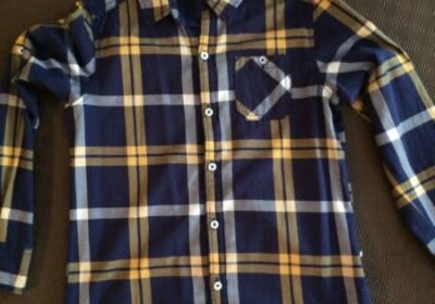 Boys-blue-yellow-check-shirt