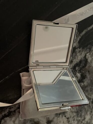Swarovski crystal compact mirror