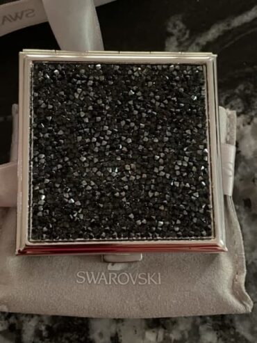 Swarovski crystal compact mirror
