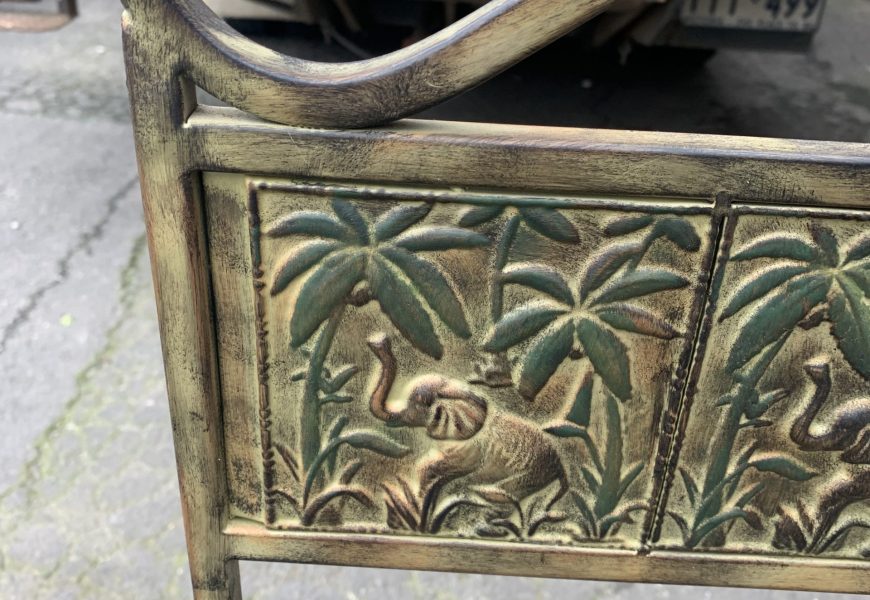 Retro metal towel rail or umbrella stand