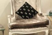 Valve Accent Chairs (Set of 2 – Silver/ Grey Colour)