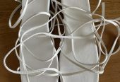 Ladies White Strappy Sandals