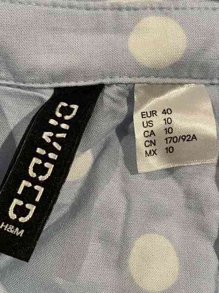 H&M Blue Polka Dot Top