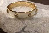 Coach white enamel bangle