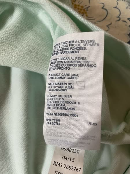 Tommy Hilfiger Ladies Light Green Polo Top