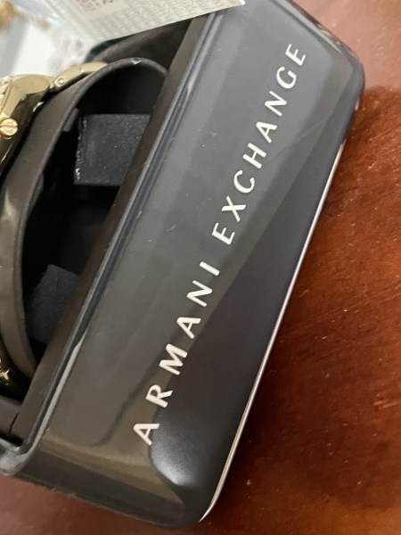 Armani Exchange Watch Gold Tone SS Blue Dial AX5418