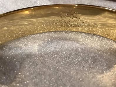 Coach white enamel bangle