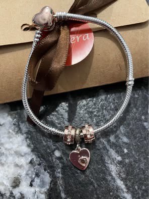 Bracelet Sterling Silver with Heart Charm