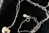 Necklace Sterling Silver with Heart Pendant
