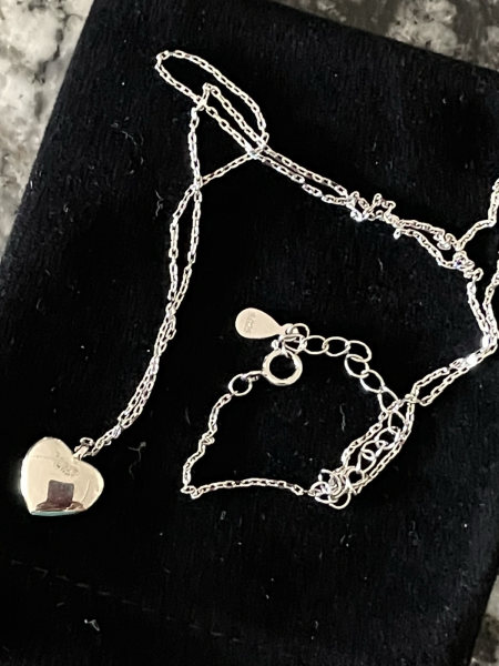 Necklace Sterling Silver with Heart Pendant