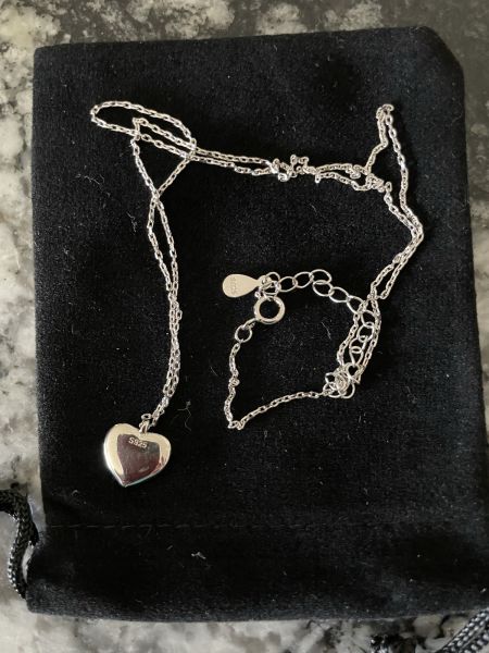 Necklace Sterling Silver with Heart Pendant