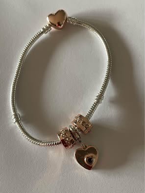 Bracelet Sterling Silver with Heart Charm