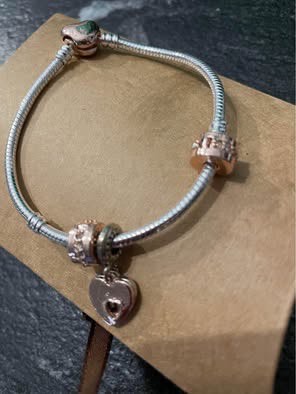 Bracelet Sterling Silver with Heart Charm