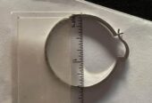 Earrings Sterling Silver Zirconia Hoop