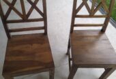 wood dining room table and chairs
