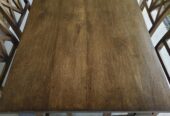 wood dining room table and chairs
