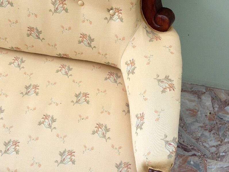 Antique Italian Walnut Sofa