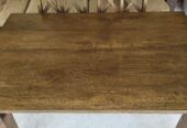 wood dining room table and chairs