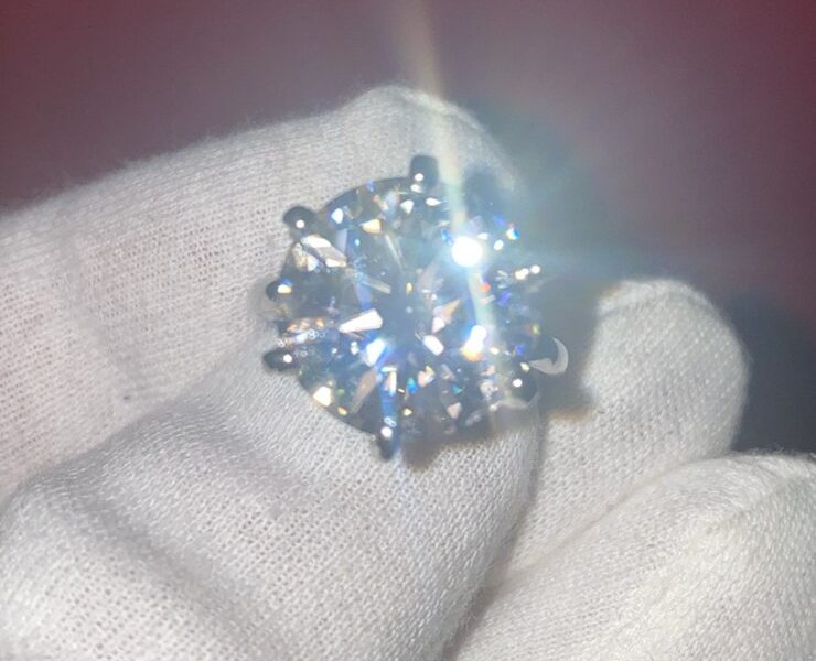 DIAMOND RING 10 CT LAB