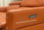 Electric Modern Leather Recliner Sofas x 3 Sofas