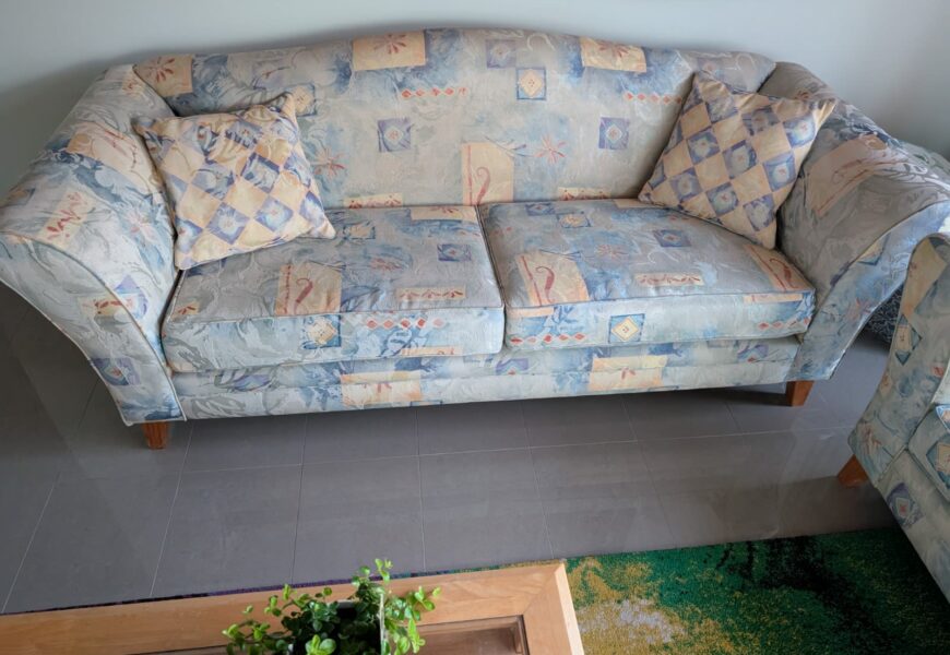 2 x Three Seater plus a Single Seat Lounge Suite set as new condition