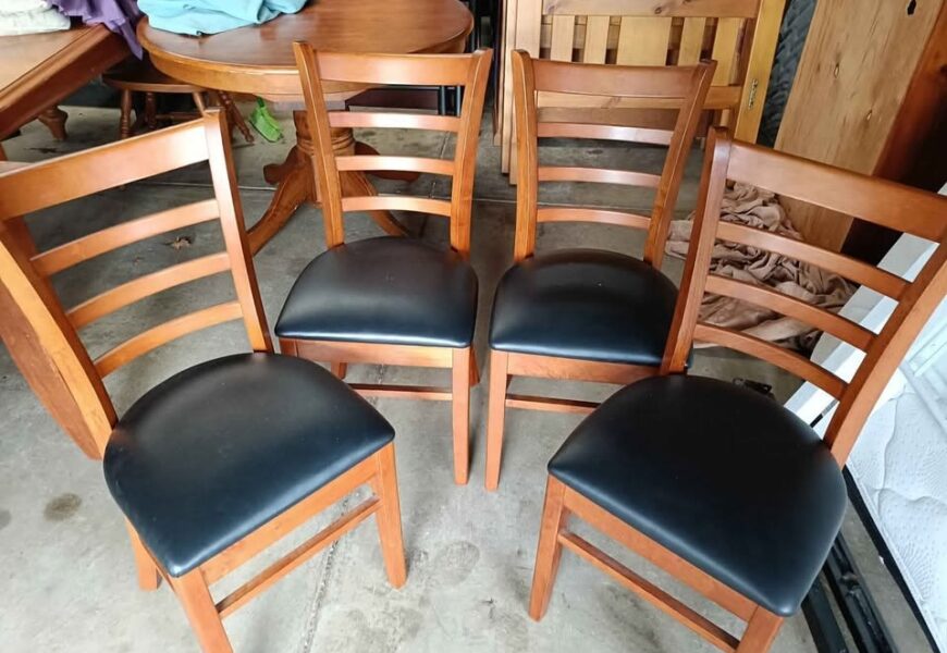 4X Solid Dining Room Chairs Furniture *READ DESCRIPTION*