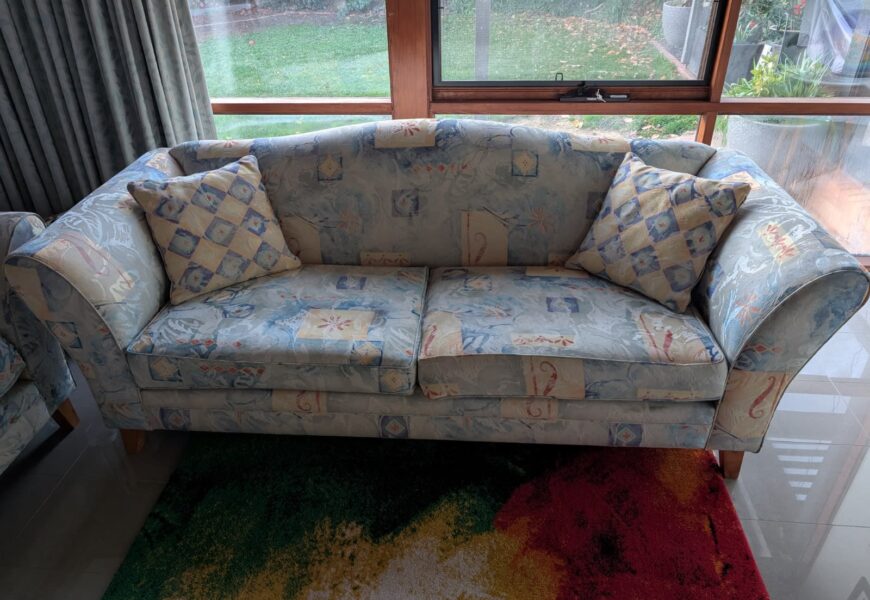 2 x Three Seater plus a Single Seat Lounge Suite set as new condition