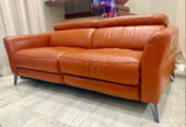 Electric Modern Leather Recliner Sofas x 3 Sofas