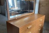Mid century retro dresser with mirror
