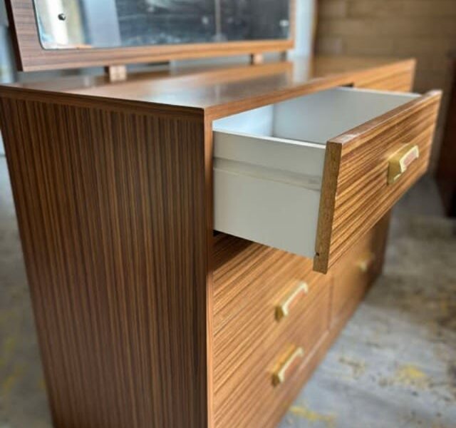 Mid century retro dresser with mirror